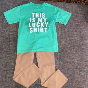 This is my 🍀 t-shirt / Cat & Jack pants